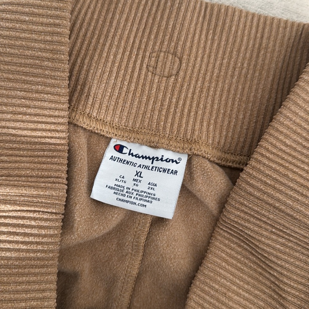 Champion Tan Ribbed Jogger‎ Sweatpants - XL - Picture 6 of 10